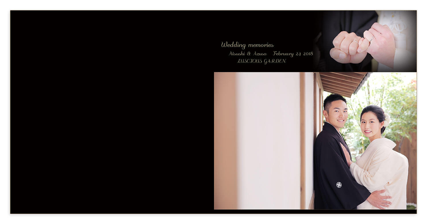 1～2ページ 前撮り 結婚アルバム