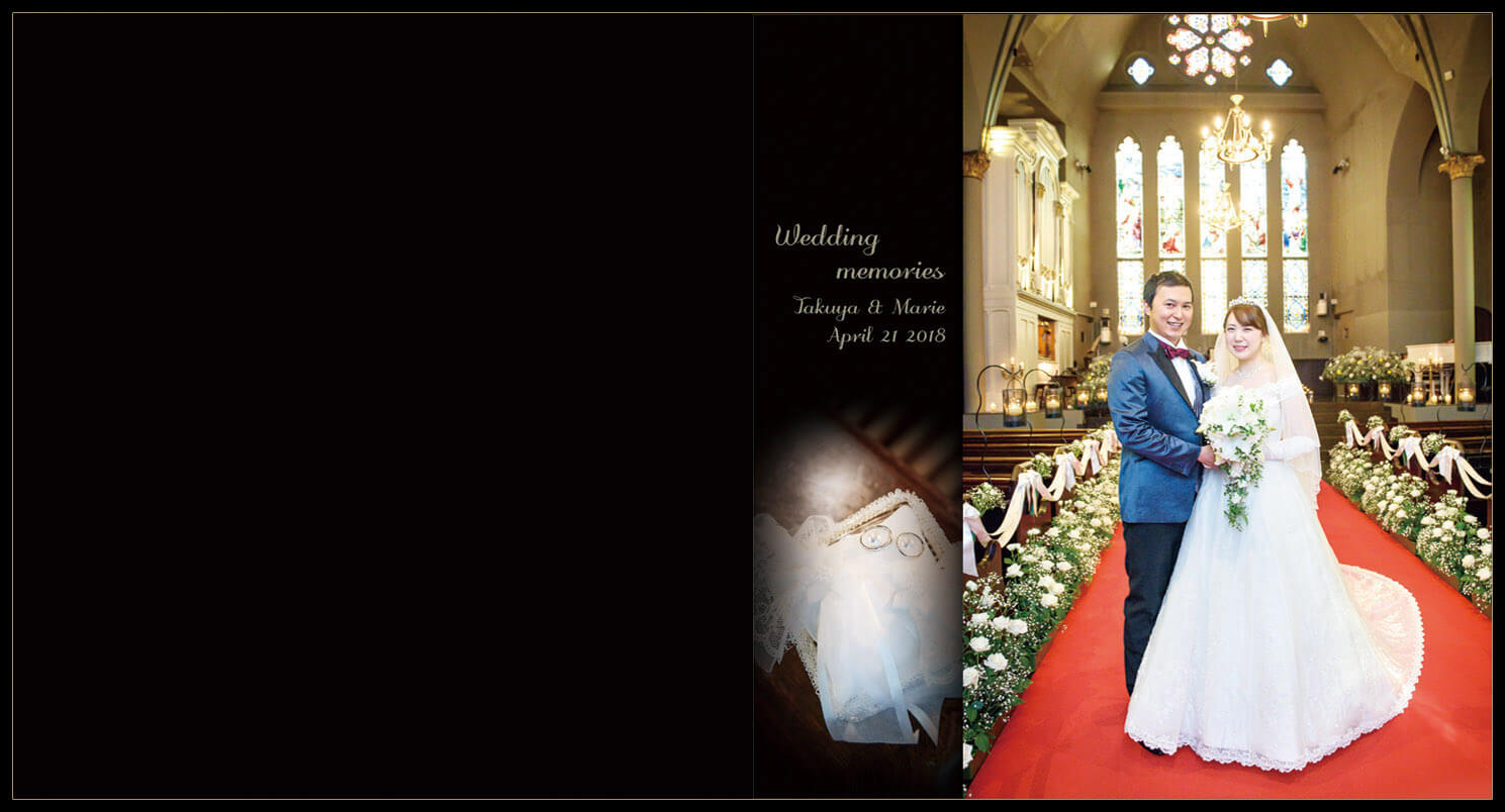 1～2ページ チャペル挙式・披露宴 結婚式アルバム