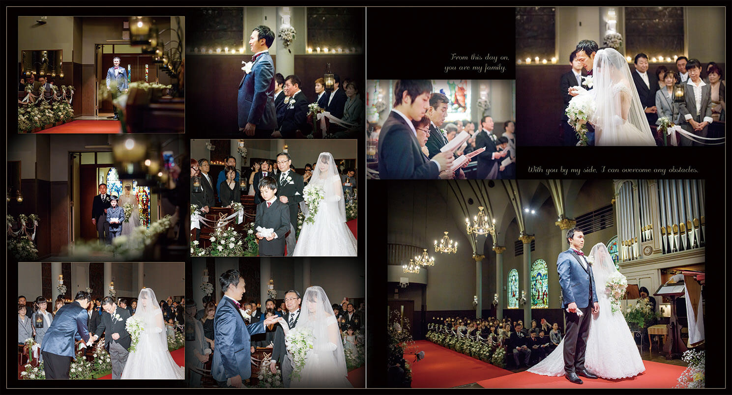 7～8ページ チャペル挙式・披露宴 結婚式アルバム