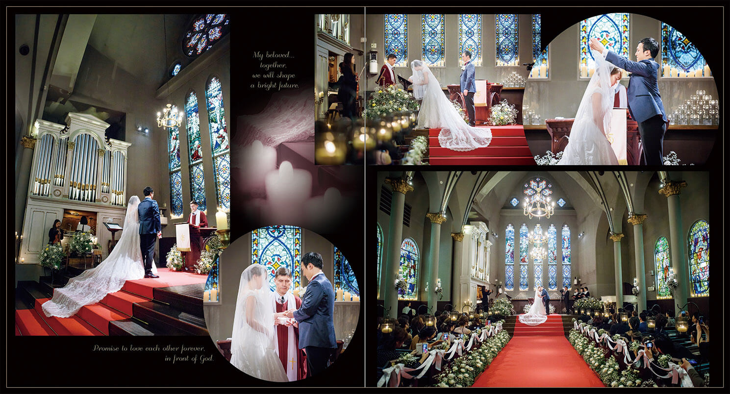 9～10ページ チャペル挙式・披露宴 結婚式アルバム