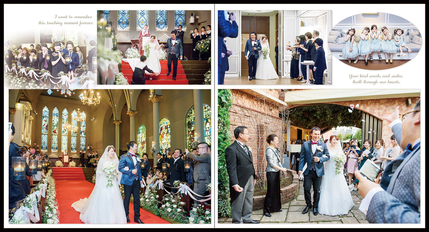 11～12ページ チャペル挙式・披露宴 結婚式アルバム