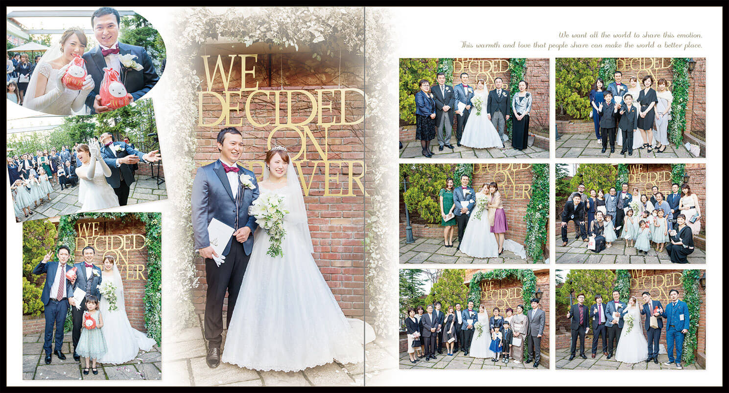 13～14ページ チャペル挙式・披露宴 結婚式アルバム