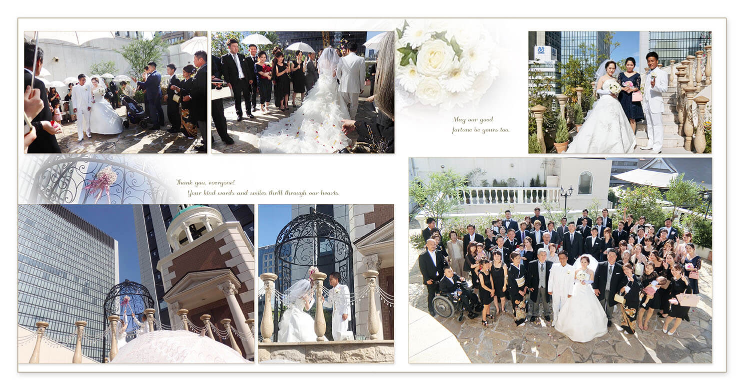 9～10ページ 大阪セントラファエロチャペル 結婚式アルバム
