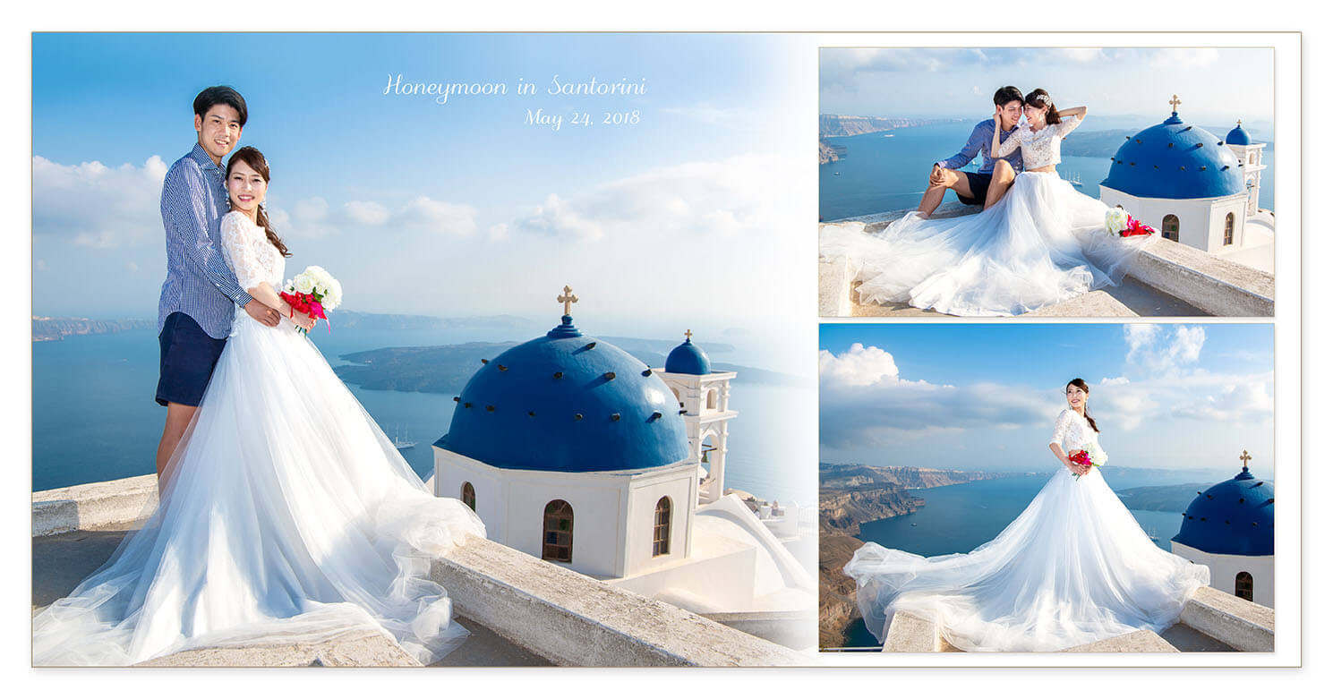 35～36ページ サントリーニ島 ウエディングアルバム