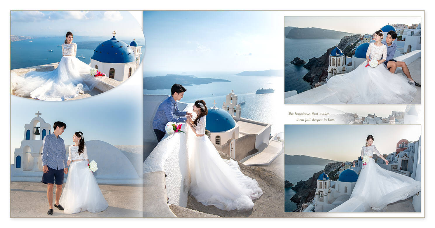 37～38ページ サントリーニ島 ウエディングアルバム