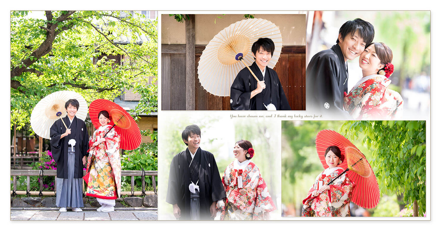 3～4ページ 前撮り（和装）結婚式アルバム