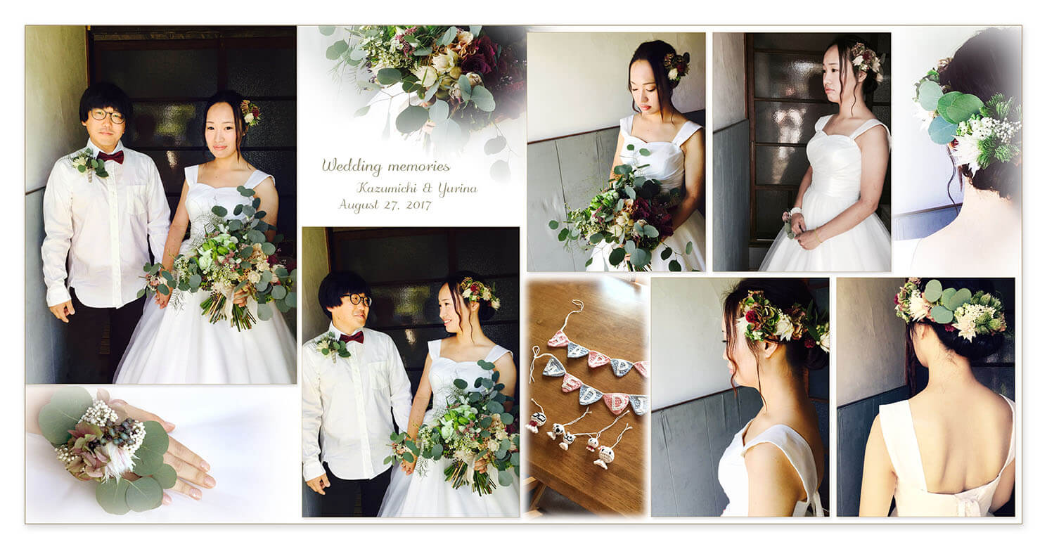 1～2ページ 屋外ウエディングパーティ 結婚アルバム