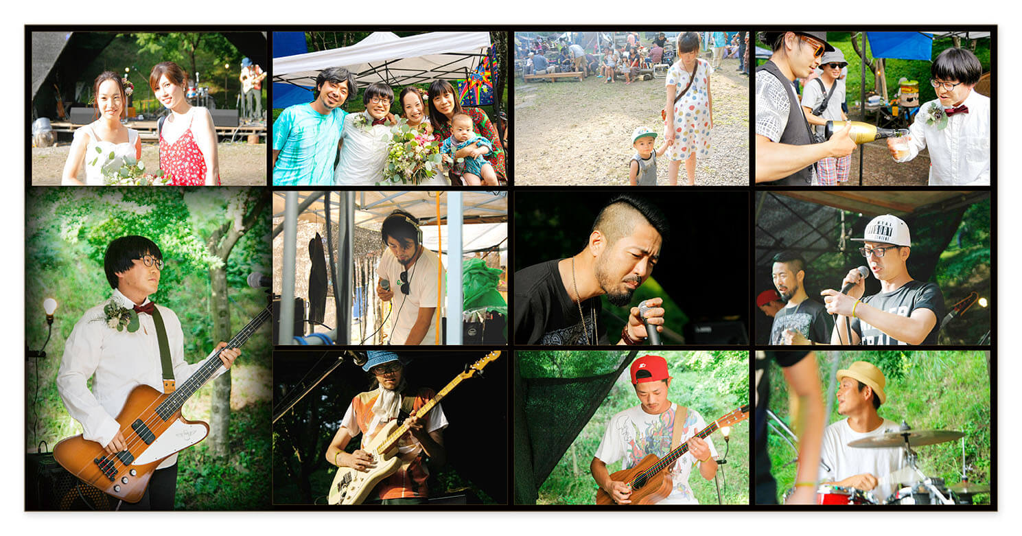 21～22ページ 屋外ウエディングパーティ 結婚アルバム