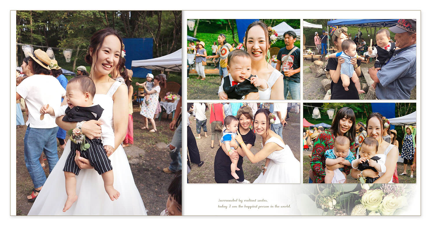 27～28ページ 屋外ウエディングパーティ 結婚アルバム