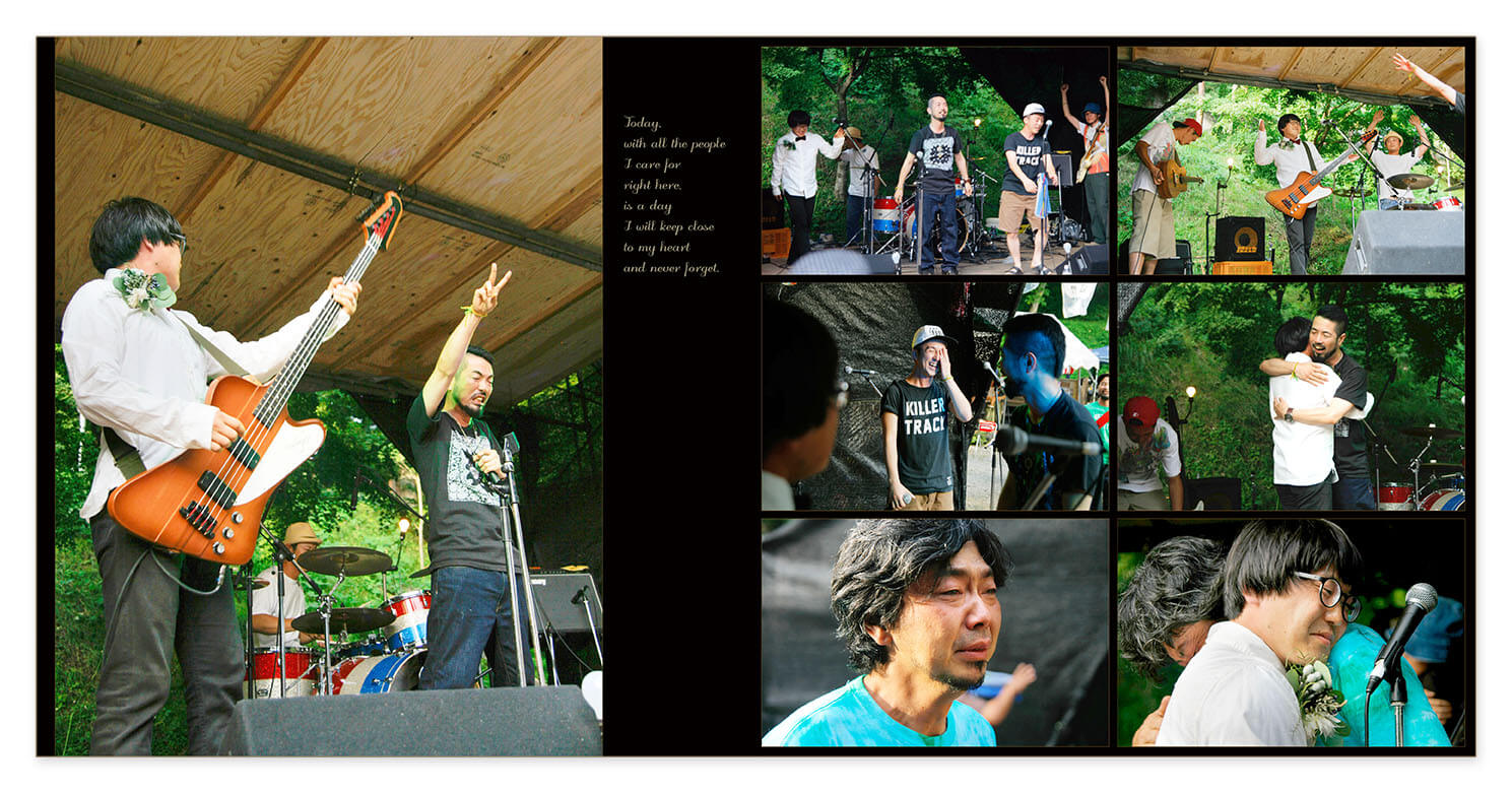 29～30ページ 屋外ウエディングパーティ 結婚アルバム