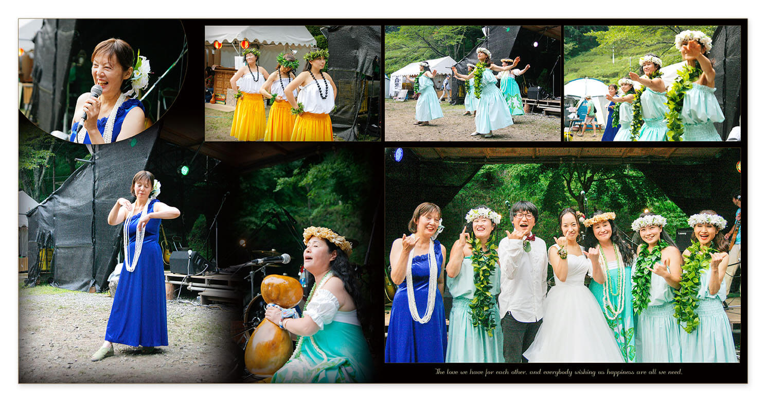33～34ページ 屋外ウエディングパーティ 結婚アルバム