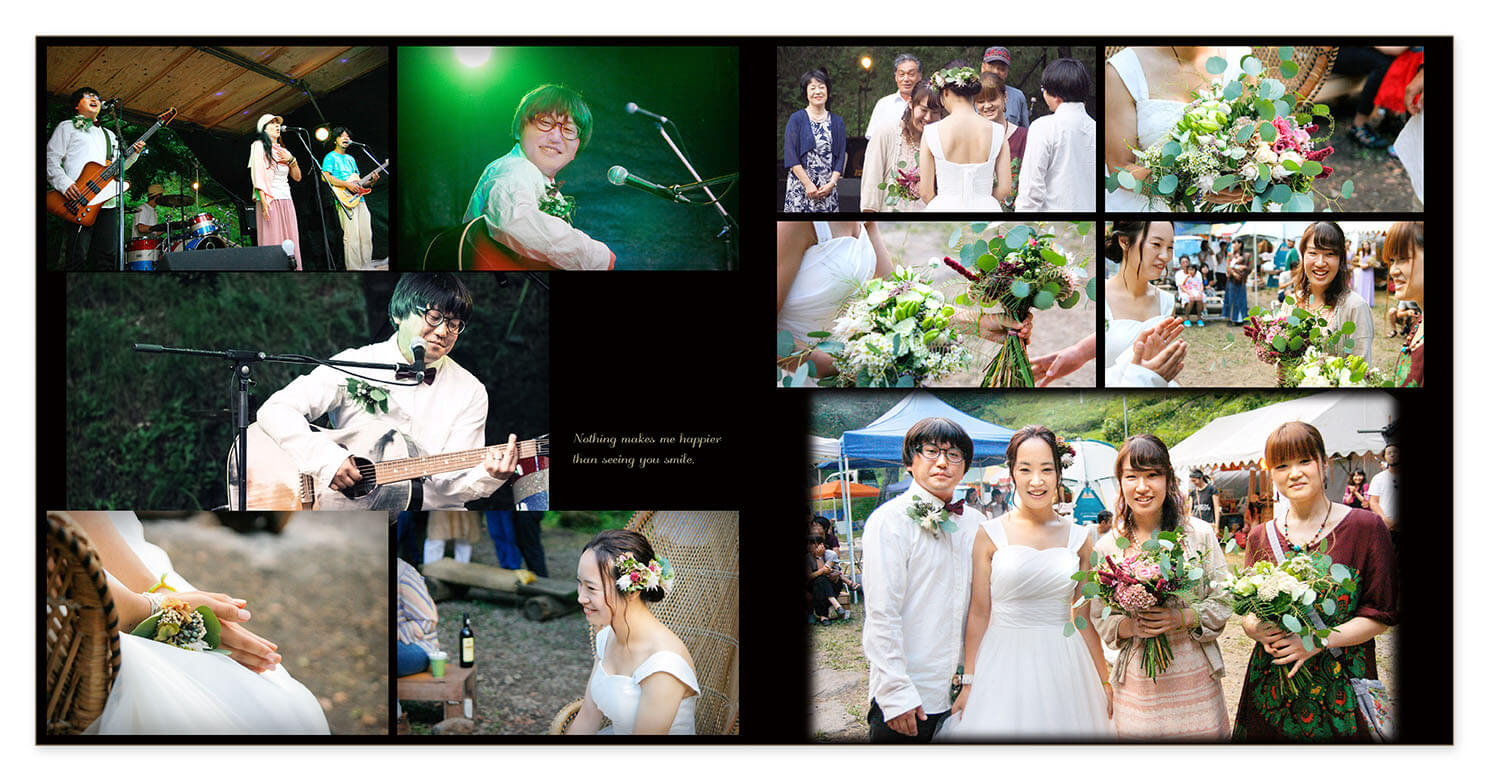 37～38ページ 屋外ウエディングパーティ 結婚アルバム