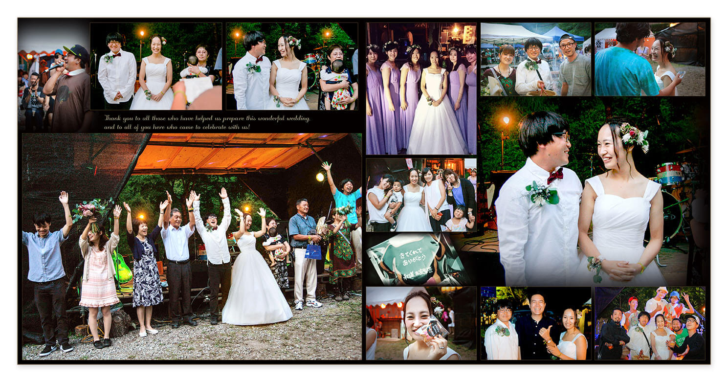 41～42ページ 屋外ウエディングパーティ 結婚アルバム