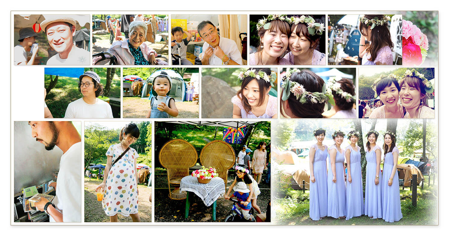 5～6ページ 屋外ウエディングパーティ 結婚アルバム