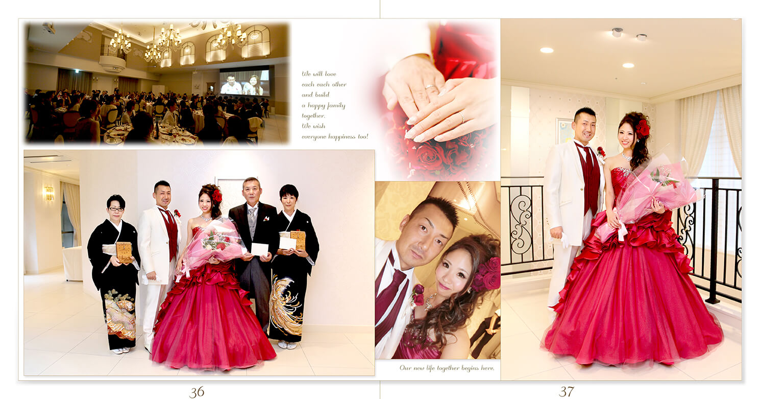 37～38ページ アニヴェルセルみなとみらい横浜 結婚式アルバム