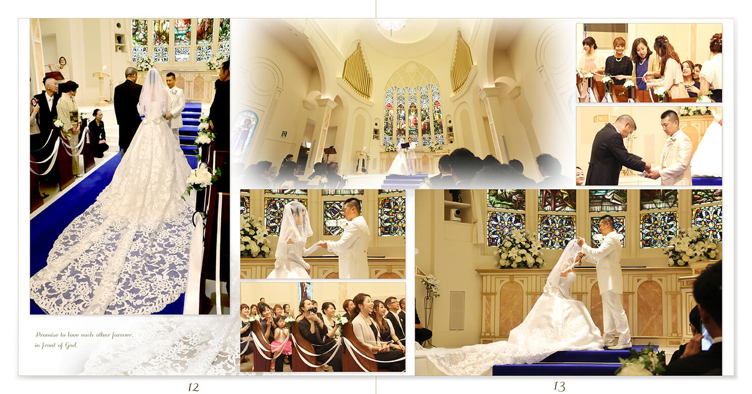 13～14ページ アニヴェルセルみなとみらい横浜 結婚式アルバム