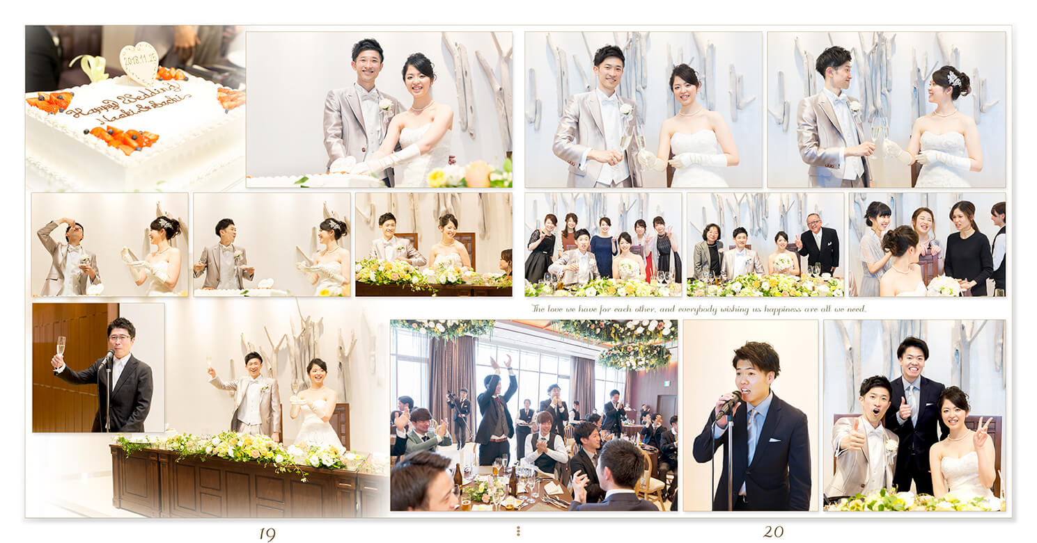 19～20ページ アヴァンセリアン大阪 結婚式アルバム