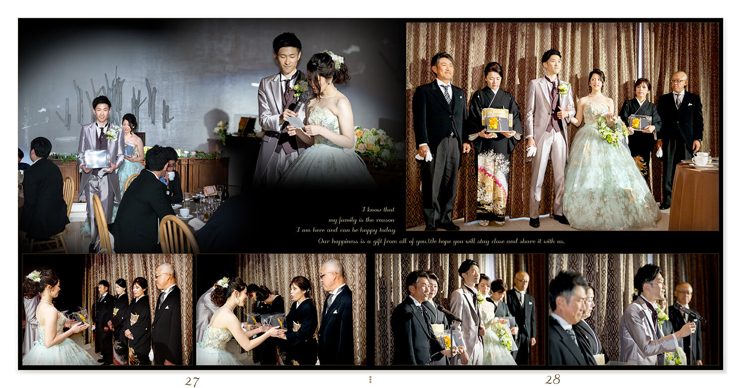 27～28ページ アヴァンセリアン大阪 結婚式アルバム