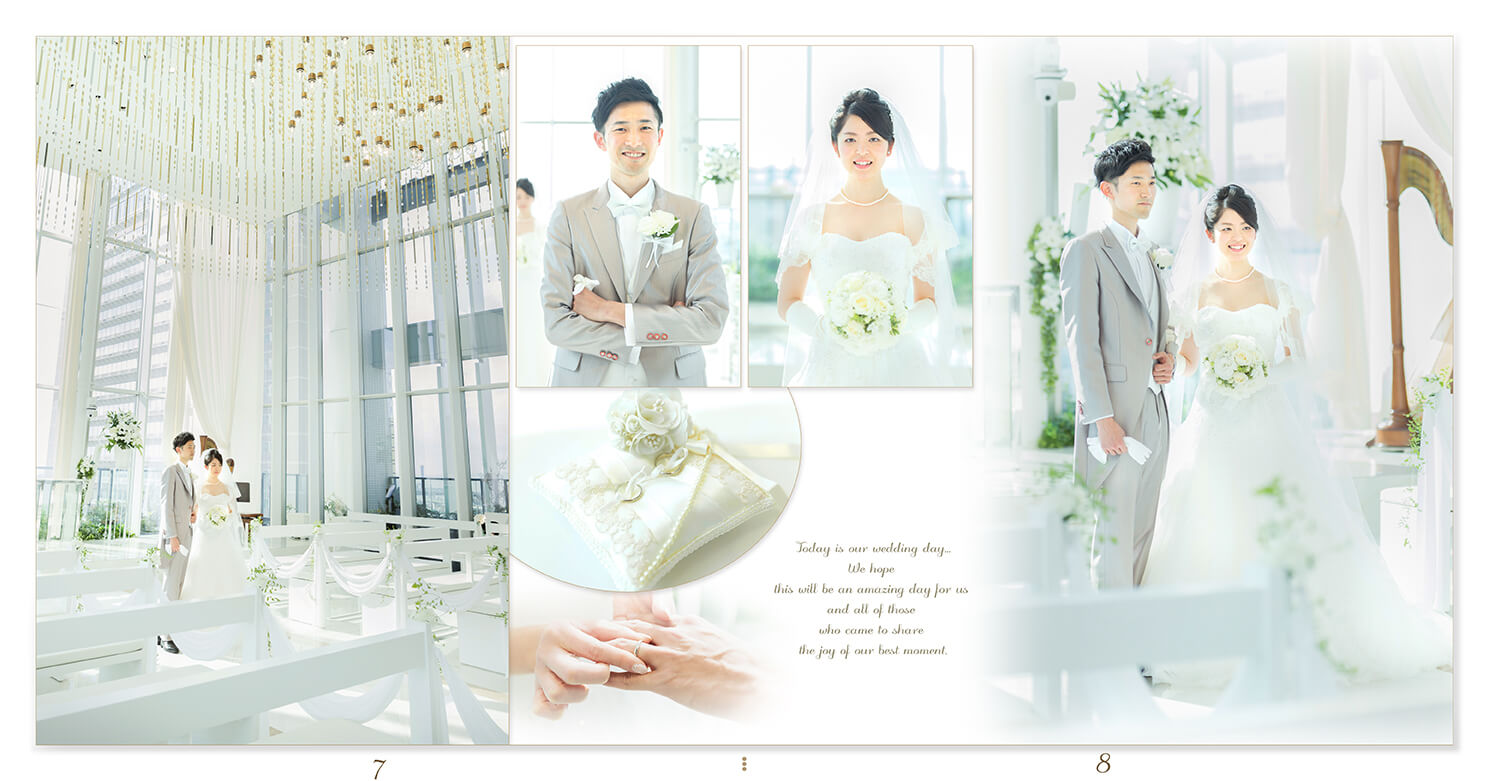 7～8ページ アヴァンセリアン大阪 結婚式アルバム