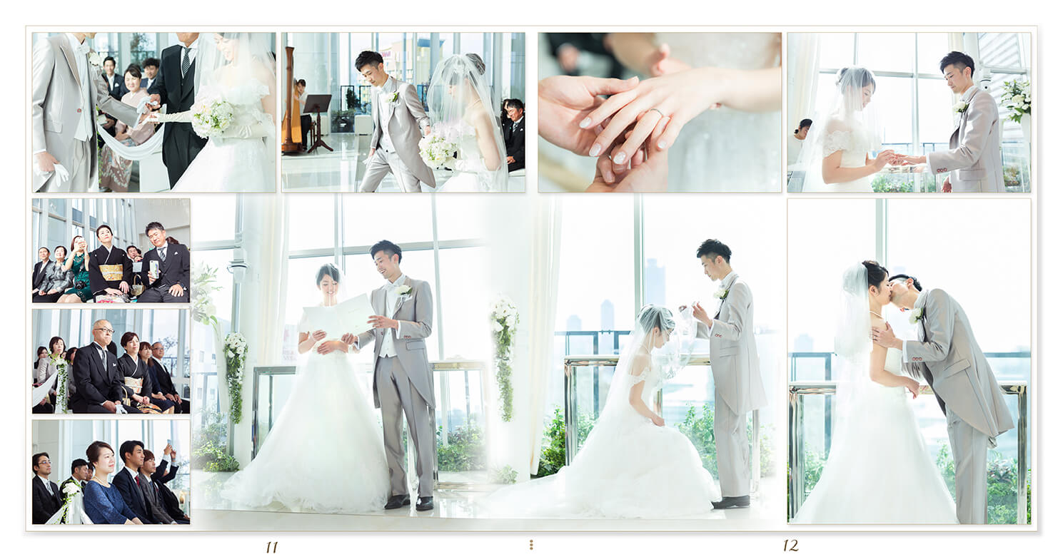 11～12ページ アヴァンセリアン大阪 結婚式アルバム