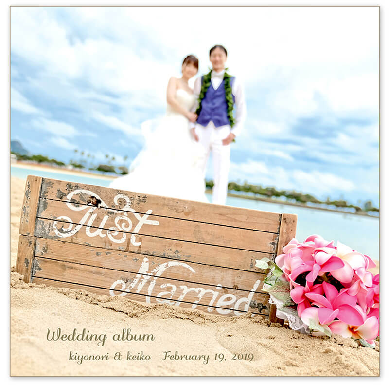 ハワイ アラモアナ 結婚アルバム 表紙