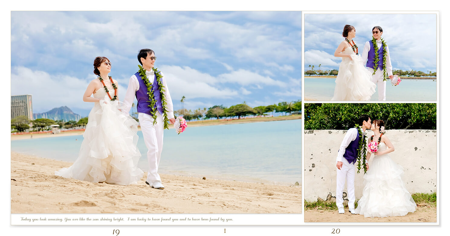 19～20ページ ハワイ アラモアナ 結婚アルバム