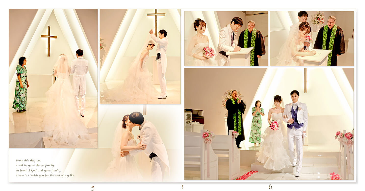 5～6ページ ハワイ アラモアナ 結婚アルバム