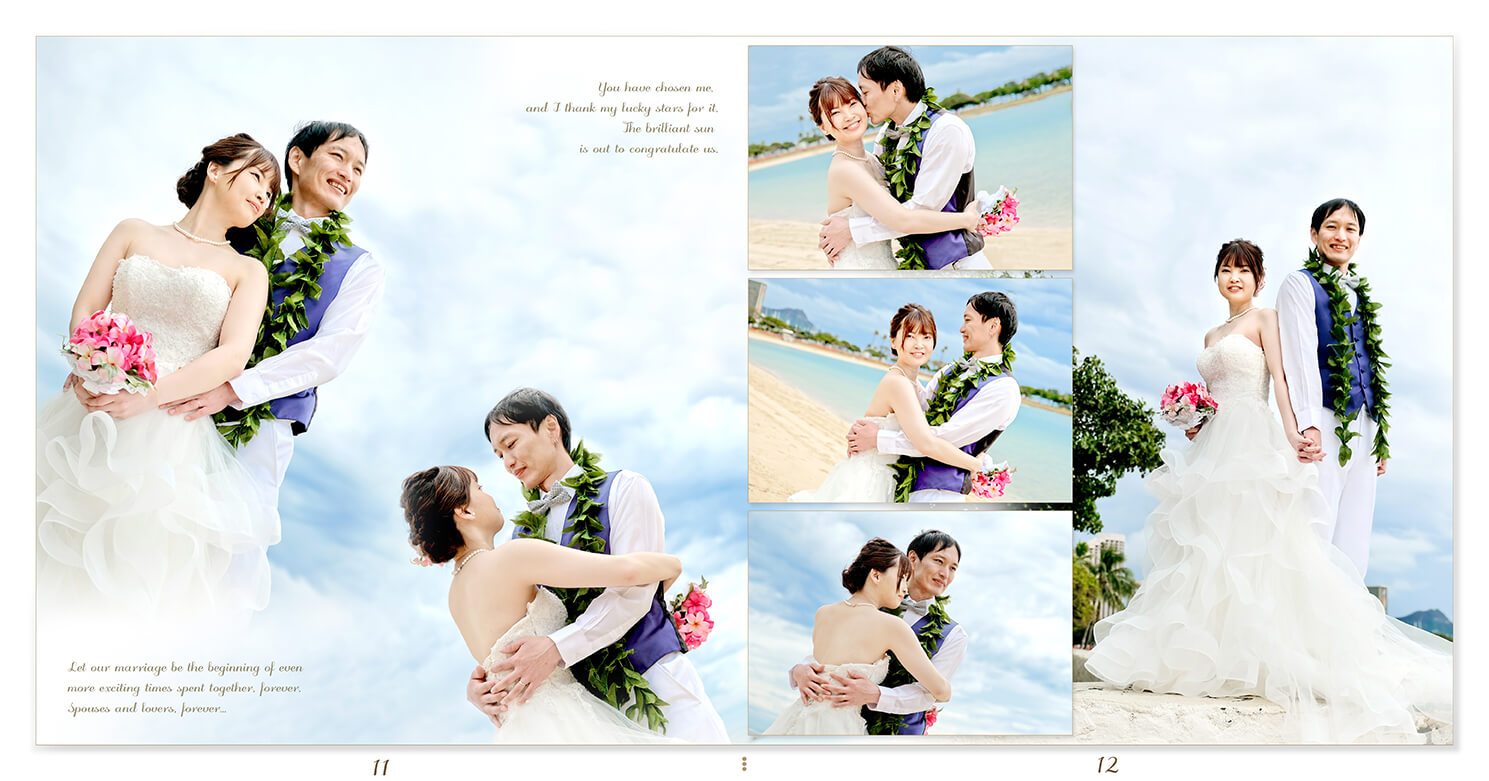 11～12ページ ハワイ アラモアナ 結婚アルバム