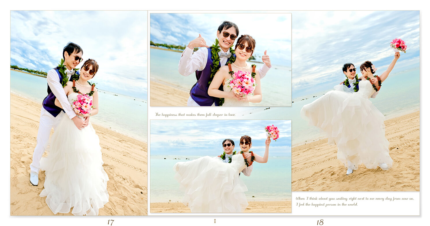 17～18ページ ハワイ アラモアナ 結婚アルバム