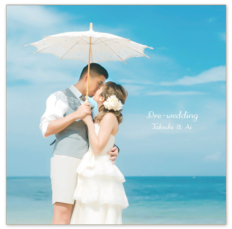 ビーチフォトウエディング 結婚アルバム 表紙
