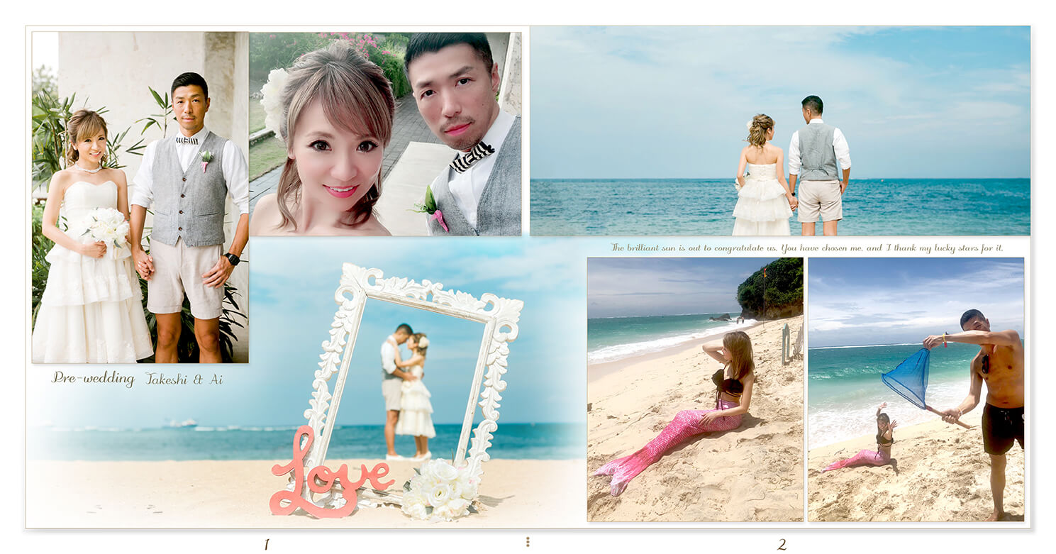 1～2ページ ビーチフォトウエディング 結婚アルバム