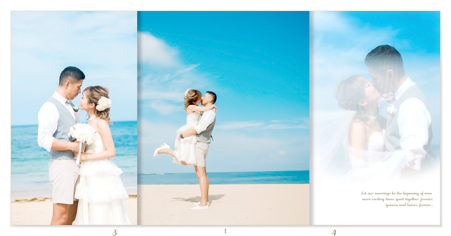 3～4ページ ビーチフォトウエディング 結婚アルバム