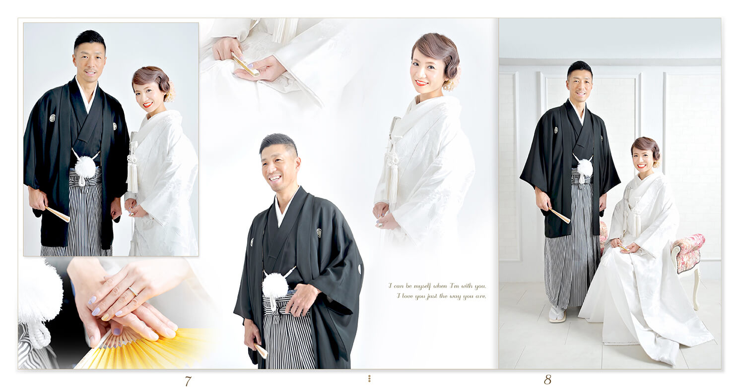 7～8ページ 和装 前撮りアルバム