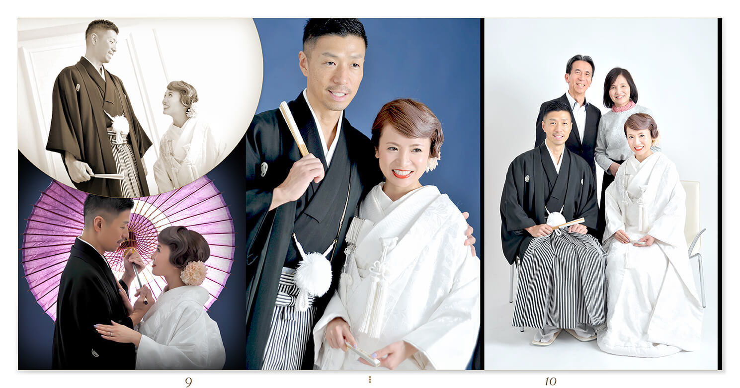 9～10ページ 和装 前撮りアルバム
