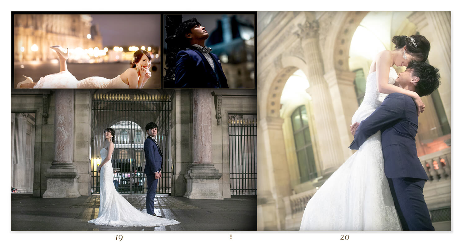 19～20ページ パリ 前撮り ウエディングアルバム