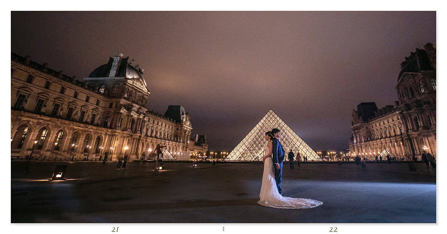 21～22ページ パリ 前撮り ウエディングアルバム