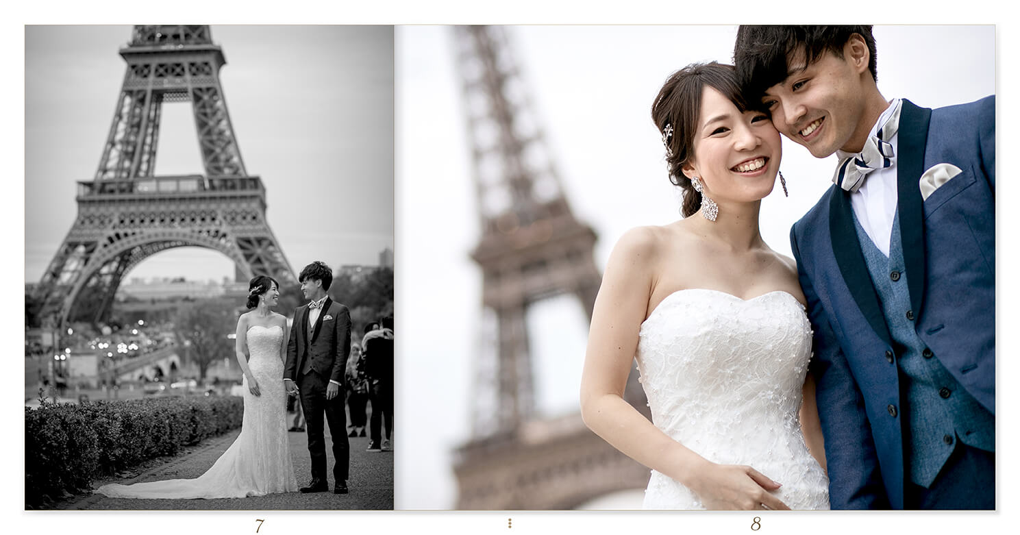 7～8ページ パリ 前撮り ウエディングアルバム
