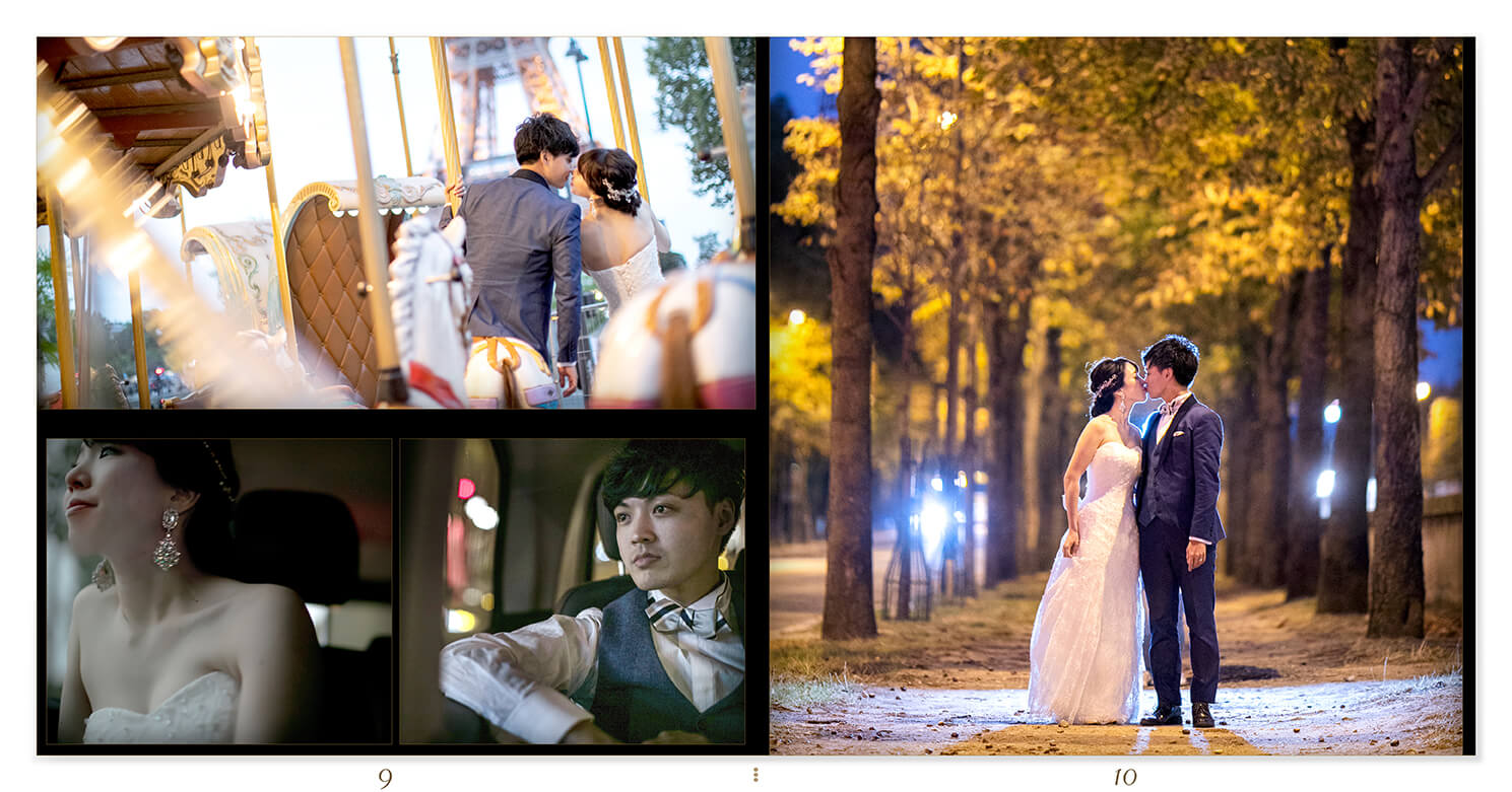 9～10ページ パリ 前撮り ウエディングアルバム