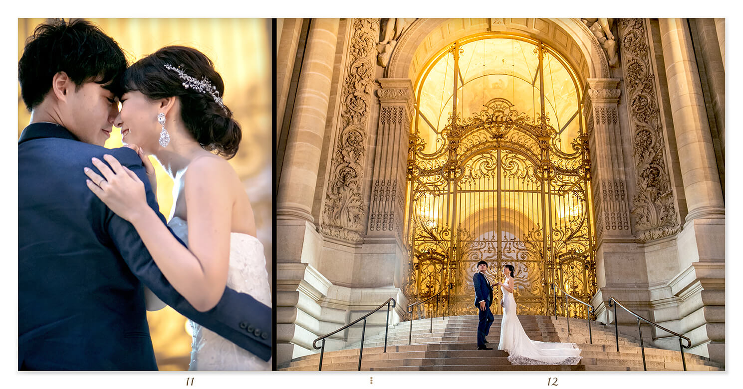 11～12ページ パリ 前撮り ウエディングアルバム