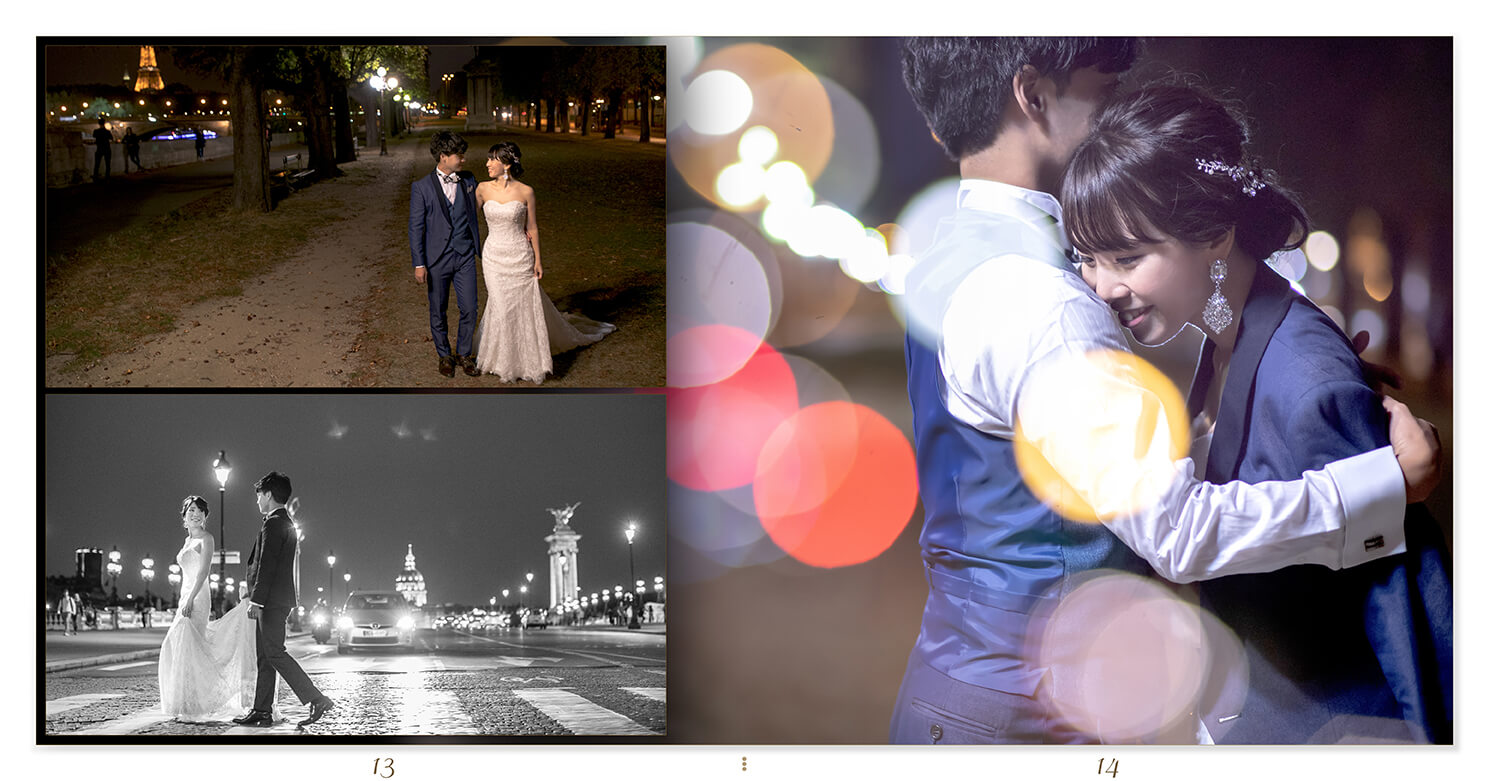 13～14ページ パリ 前撮り ウエディングアルバム