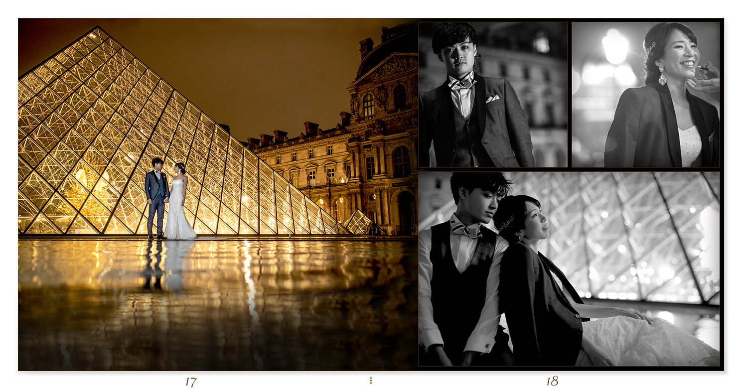 17～18ページ パリ 前撮り ウエディングアルバム