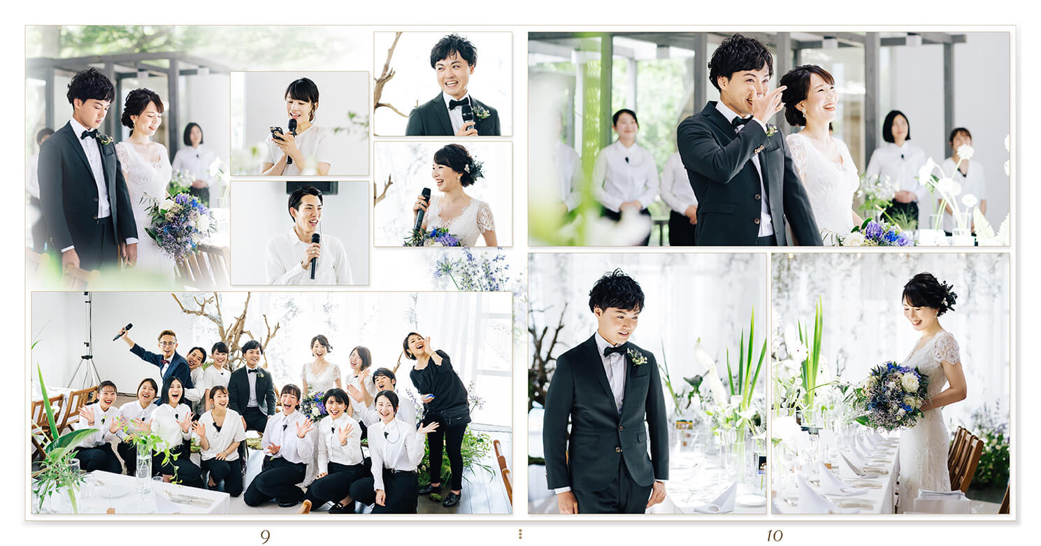 9～10ページ ガーデンウエディング 結婚式アルバム