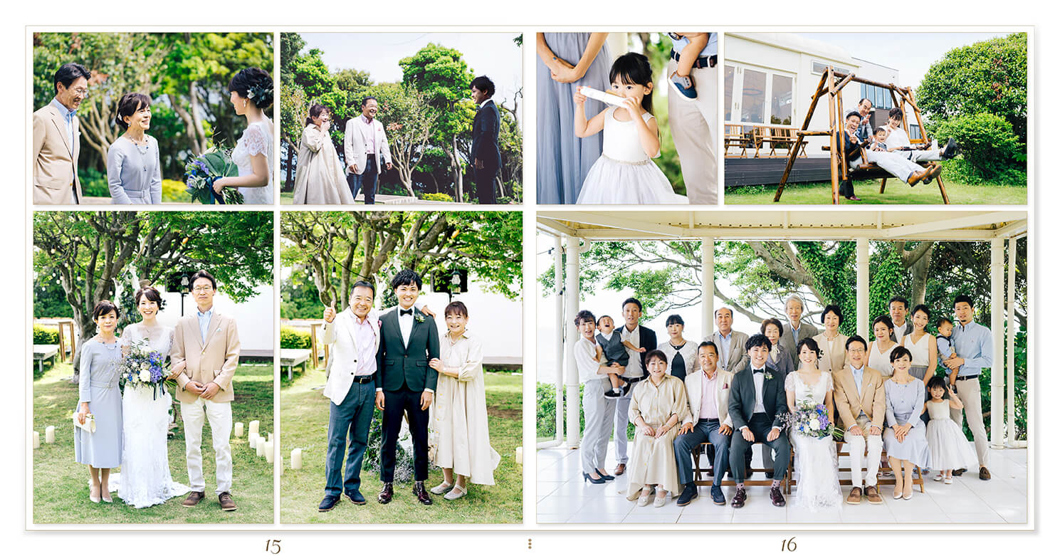 15～16ページ ガーデンウエディング 結婚式アルバム