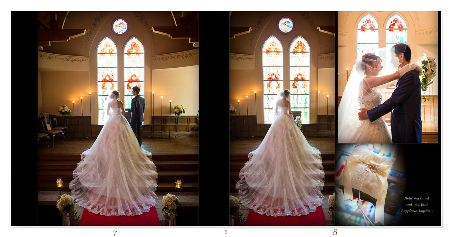 7～8ページ フロレスタヴェーラ教会 結婚式アルバム