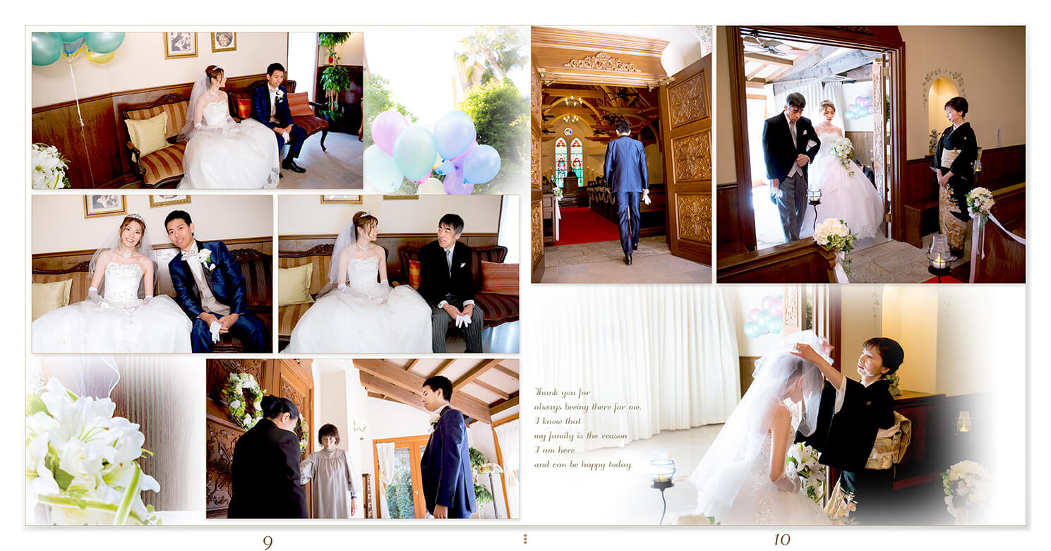 9～10ページ フロレスタヴェーラ教会 結婚式アルバム