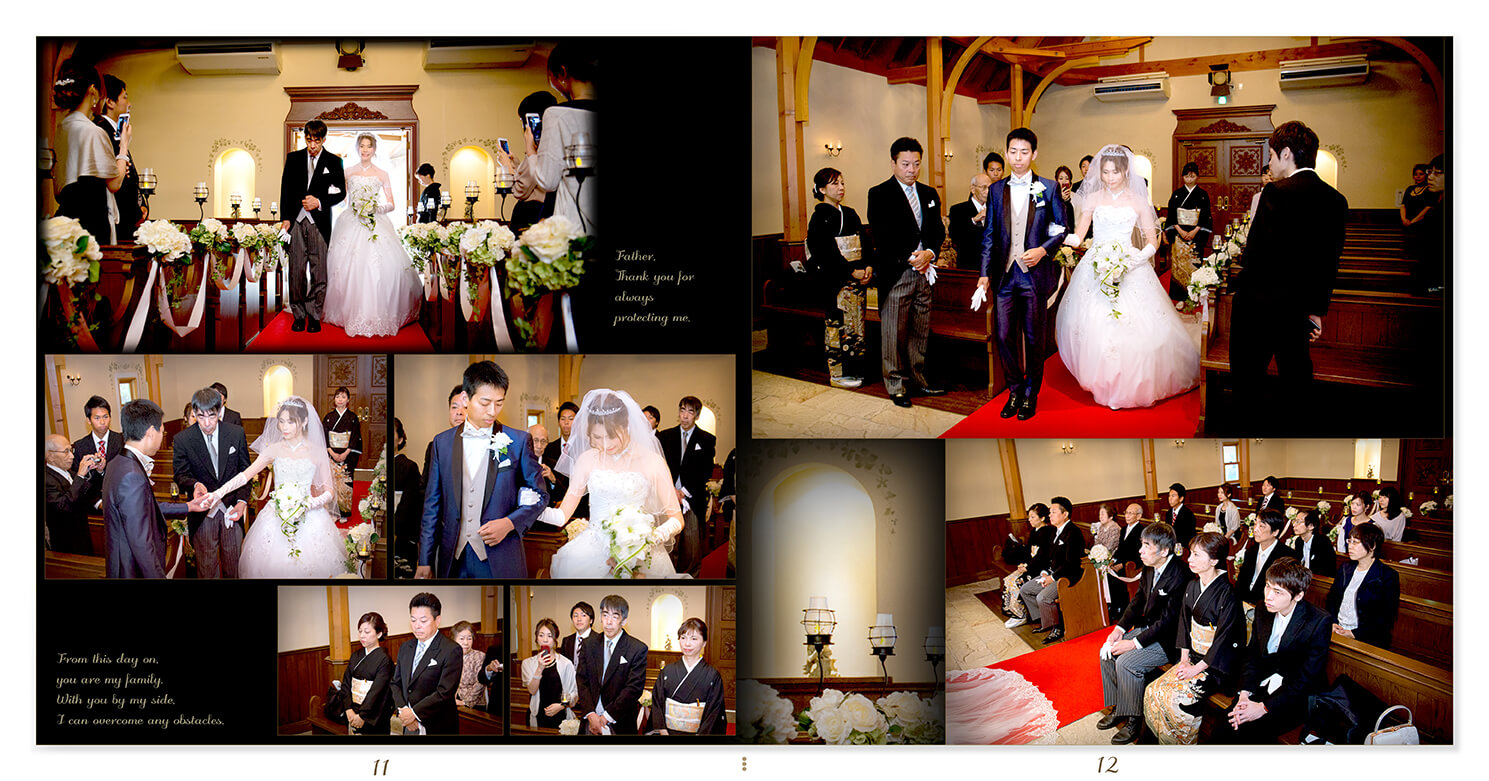 11～12ページ フロレスタヴェーラ教会 結婚式アルバム