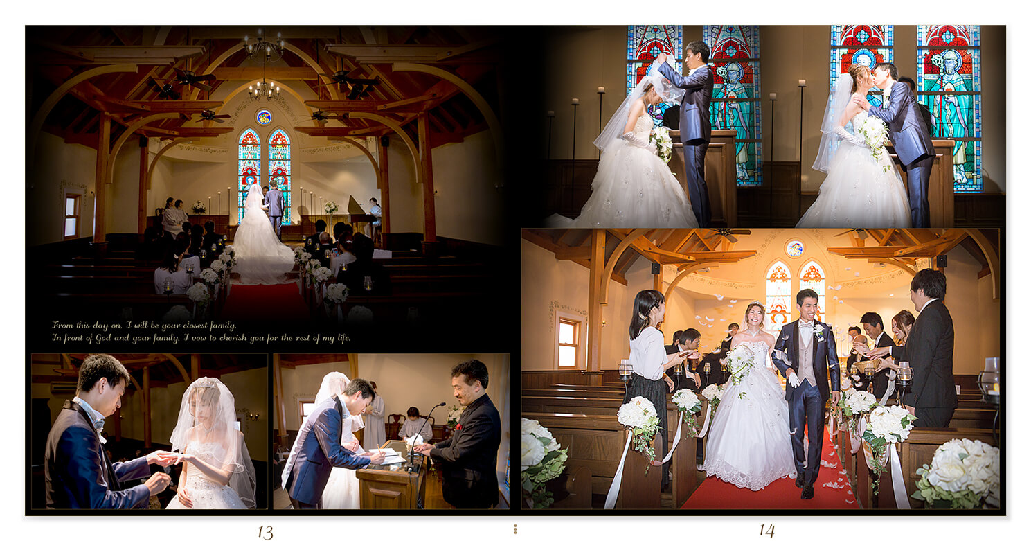13～14ページ フロレスタヴェーラ教会 結婚式アルバム