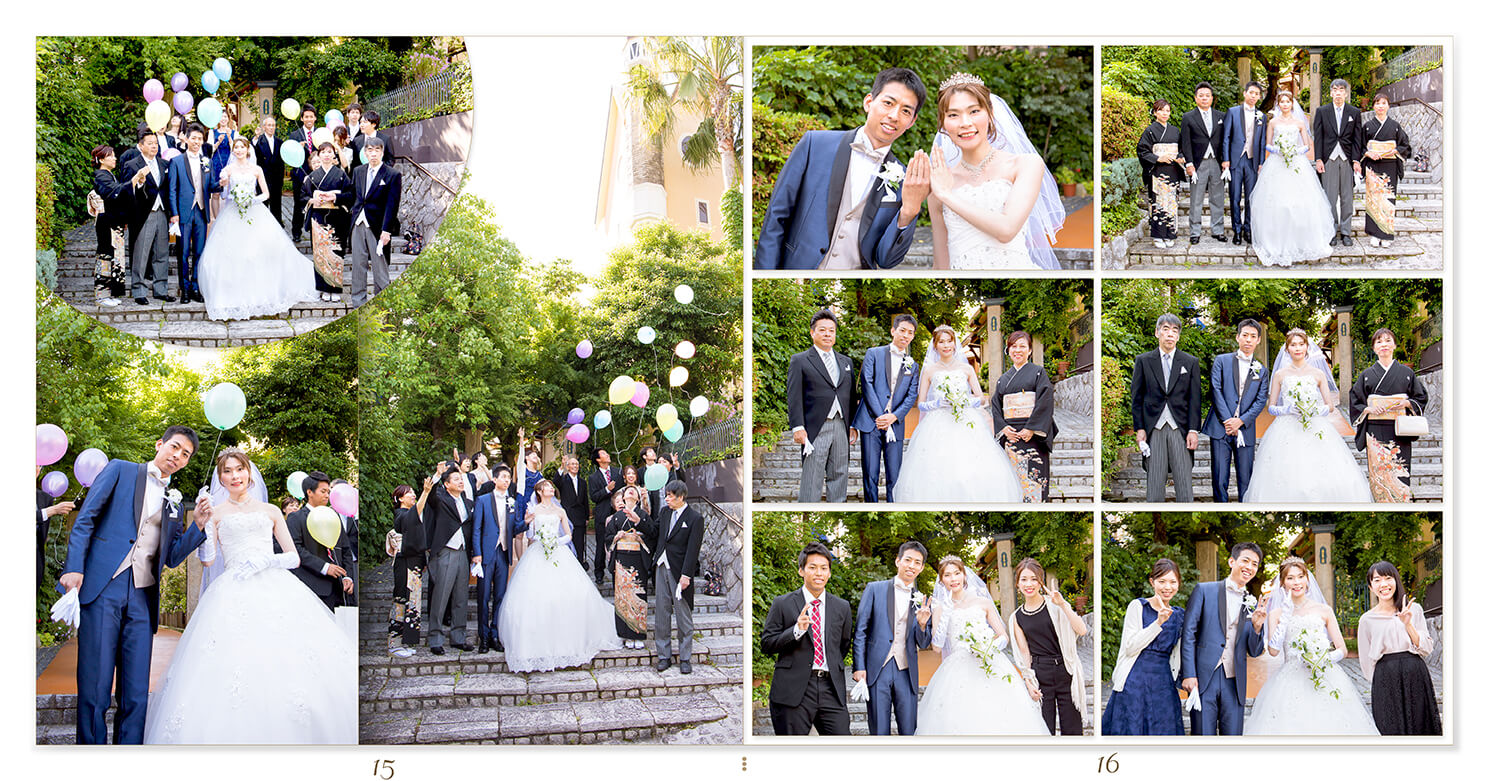 15～16ページ フロレスタヴェーラ教会 結婚式アルバム