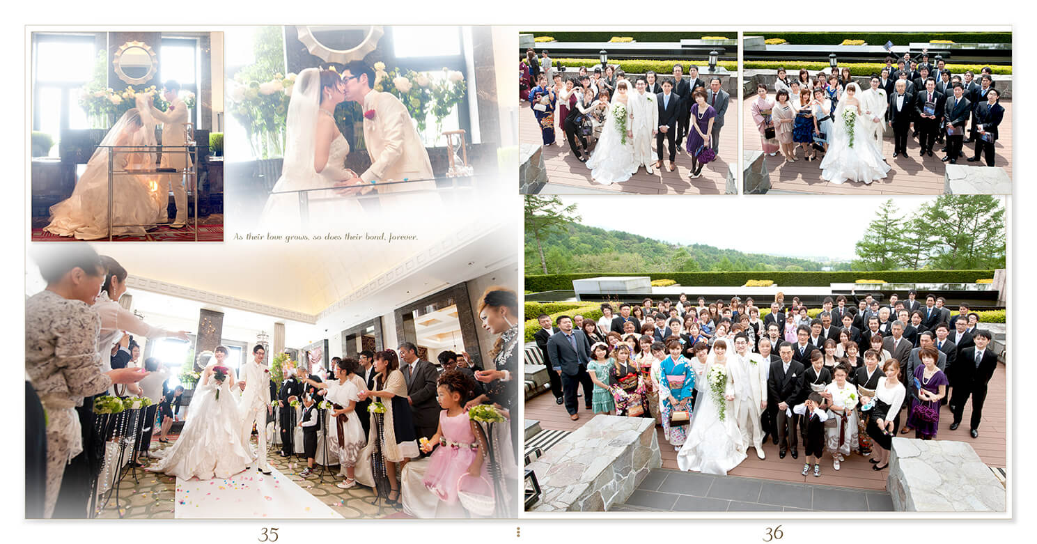 35～36ページ エクシブ山中湖サンクチュアリ・ヴィラ 結婚アルバム