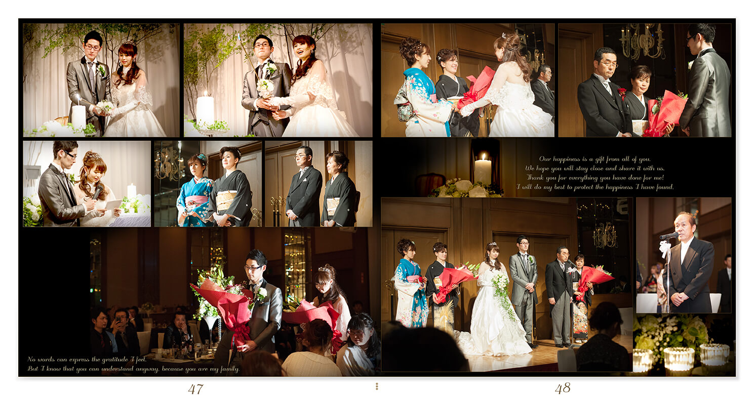 47～48ページ エクシブ山中湖サンクチュアリ・ヴィラ 結婚アルバム